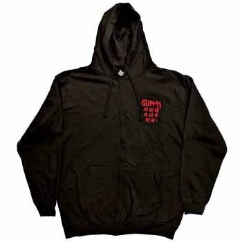 Merch Sum 41: Sum 41 Unisex Zipped Hoodie: Order In Decline Tour 2020 (back Print) (ex-tour) (x-large) XL