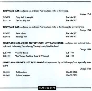 CD Sunnyland Slim: The Chronological Sunnyland Slim 1952-1955