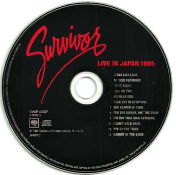 CD Survivor: Live In Japan 1985