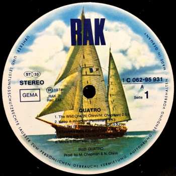 LP Suzi Quatro: Quatro