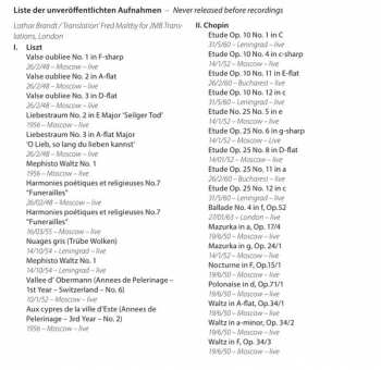 12CD/Box Set Frédéric Chopin: Sviatoslav Richter Plays Liszt & Chopin