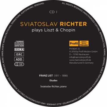 12CD/Box Set Frédéric Chopin: Sviatoslav Richter Plays Liszt & Chopin