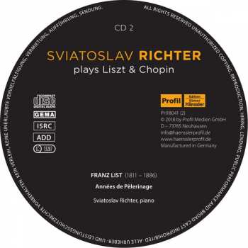 12CD/Box Set Frédéric Chopin: Sviatoslav Richter Plays Liszt & Chopin