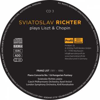 12CD/Box Set Frédéric Chopin: Sviatoslav Richter Plays Liszt & Chopin
