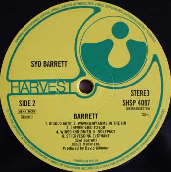 LP Syd Barrett: Barrett