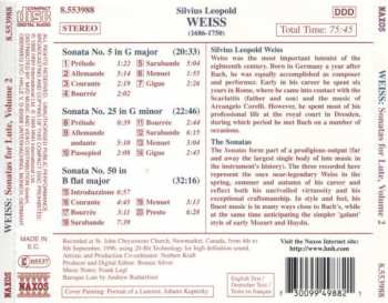 CD Sylvius Leopold Weiss: Sonatas For Lute, Volume 2