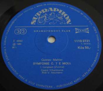 2LP The Czech Philharmonic Orchestra: Symfonie Č. 7 E Moll (2xLP)