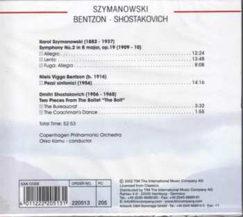 CD Dmitri Shostakovich: Szymanowski - Bentzon - Shostakovich