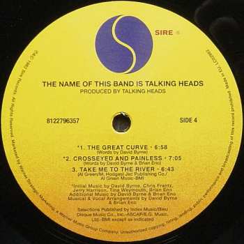 2LP Talking Heads: The Name Of This Band Is Talking Heads