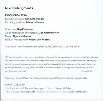 SACD Tamara Stefanovich: Influences