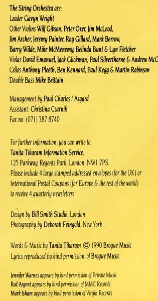 LP Tanita Tikaram: Everybody's Angel