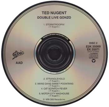 2CD Ted Nugent: Double Live Gonzo