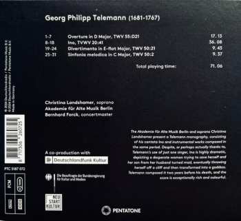 CD Georg Philipp Telemann: Ino & Late Works