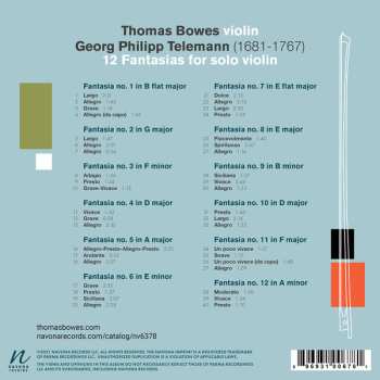 CD Georg Philipp Telemann: 12 Fantasias For Solo Violin