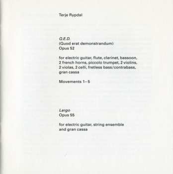 CD Terje Rypdal: Q.E.D.