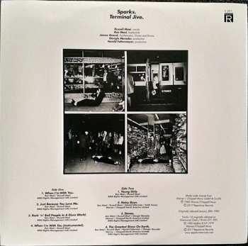 LP/CD Sparks: Terminal Jive LTD | CLR