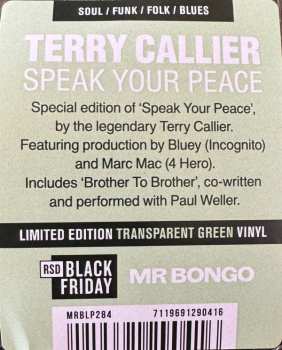 LP Terry Callier: Speak Your Peace CLR | LTD