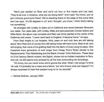 CD Terry Reid: Silver White Light - Live At The Isle Of Wight 1970