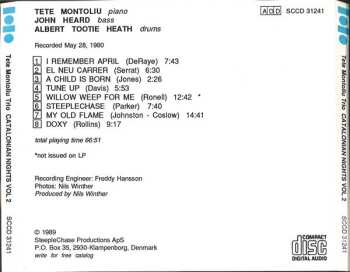 CD Tete Montoliu Trio: Catalonian Nights Vol. 2