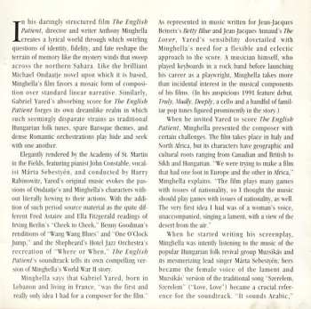 CD The Academy Of St. Martin-in-the-Fields: The English Patient (Original Soundtrack Recording)