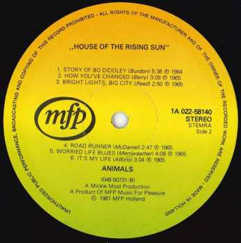 LP The Animals: House Of The Rising Sun