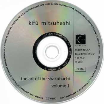 CD Kifu Mitsuhashi: The Art Of The Shakuhachi Vol.1