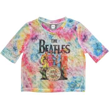 Merch The Beatles: The Beatles Ladies Crop Top: Sgt Pepper (mesh) (xx-small) XXS