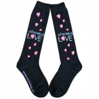 Merch The Beatles: Frauen Knee High Socks All You Need Is Love 
