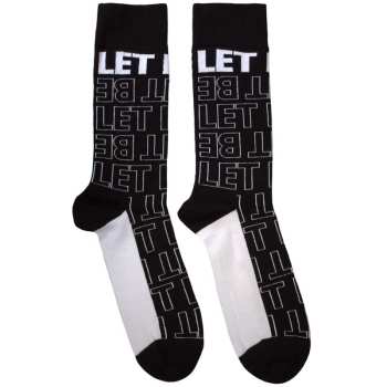 Merch The Beatles: Knöchelsocken Let It Be Text Outlines Repeat