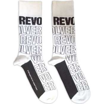 Merch The Beatles: Knöchelsocken Revolver Text Outlines Repeat