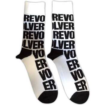 Merch The Beatles: Knöchelsocken Revolver Text Repeat