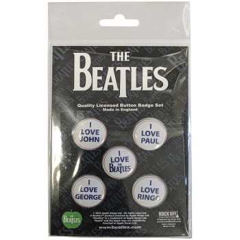 Merch The Beatles: Button-Set I Love The Beatles