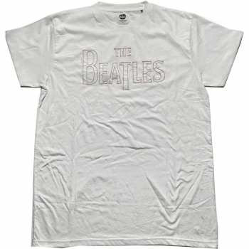 Merch The Beatles: The Beatles Unisex T-shirt: Drop T Logo (embroidered) (small) S