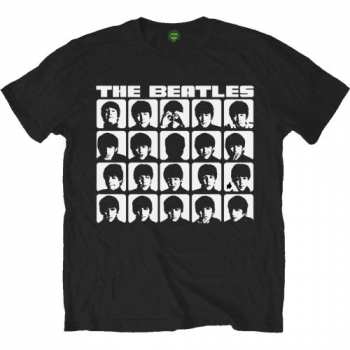 Merch The Beatles: T-Shirt Hard Days Night Faces Mono 