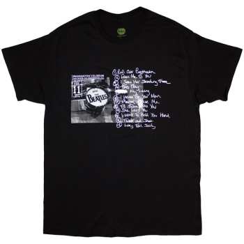 Merch The Beatles: T-Shirt Washington '64 Drum Photo & Setlist