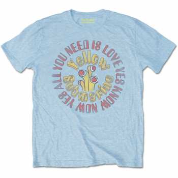 Merch The Beatles: T-Shirt Yellow Submarine Aynil Circle Vintage 