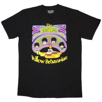 Merch The Beatles: T-Shirt Yellow Submarine Heads In Circles V2