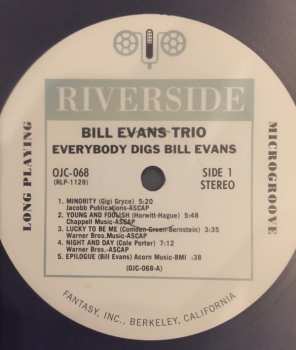 LP The Bill Evans Trio: Everybody Digs Bill Evans