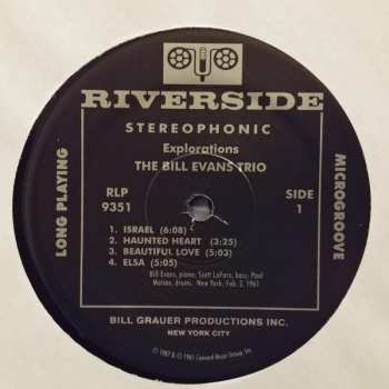 LP The Bill Evans Trio: Explorations