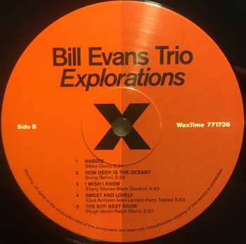 LP The Bill Evans Trio: Explorations LTD