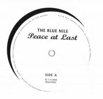LP The Blue Nile: Peace At Last
