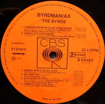 LP The Byrds: Byrdmaniax