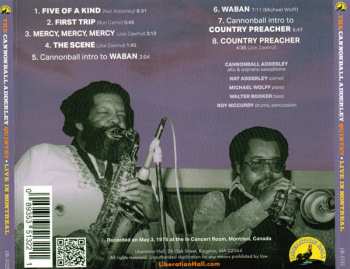 CD The Cannonball Adderley Quintet: Live In Montreal (May 1975)