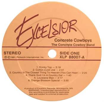 LP The Concrete Cowboy Band: The Concrete Cowboy Band
