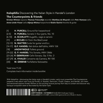 CD The Counterpoints: Italophilia - Discovering The Italian Style In Handel's London
