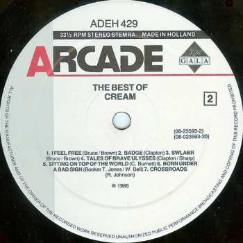 LP Cream: The Best Of Cream