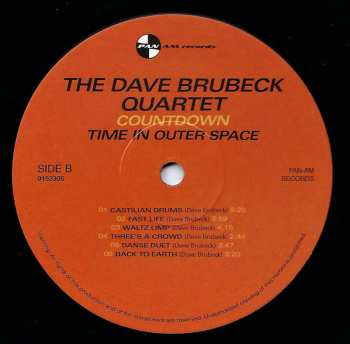 LP The Dave Brubeck Quartet: Countdown Time In Outer Space LTD