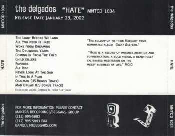 CD The Delgados: Hate