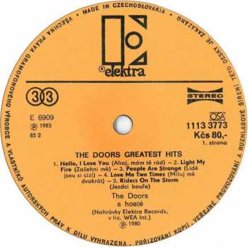LP The Doors: Greatest Hits