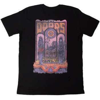 Merch The Doors: The Doors Unisex T-shirt: Pink Orange (black) (back Print) (small) S